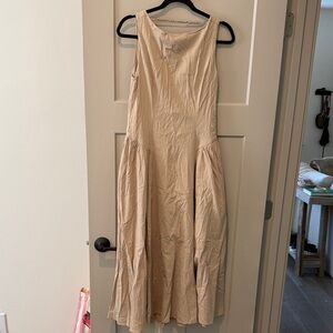 Abercrombie & Fitch Beige Midi Dress